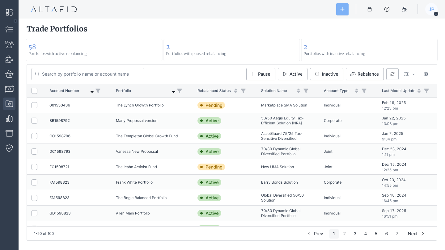 Main view [Trade portfolios]-1